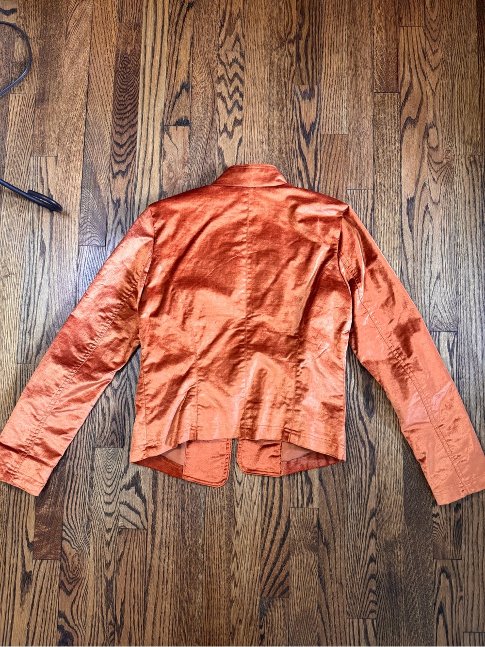 Free People Ruler Military Jacket M Copper Metallic Band Jacket Victorian - Picture 4 of 13